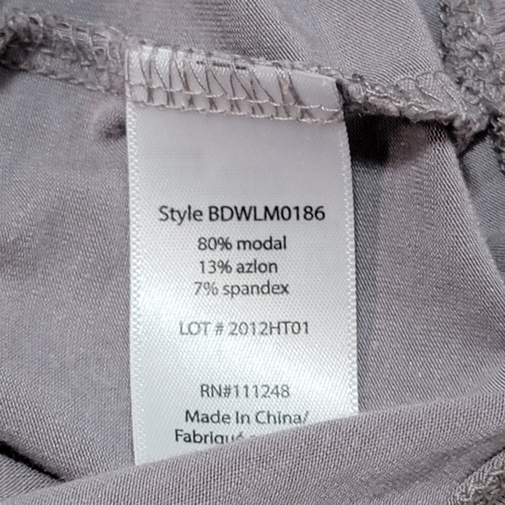 Barefoot Dreams Luxe Milk Jersey Piped Pajama PJ Button Up Shirt XS Gray Top - Picture 4 of 7